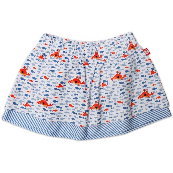 Zutano Baby Girl Blue Cotton Flounce Skirt - Picture 1 of 1